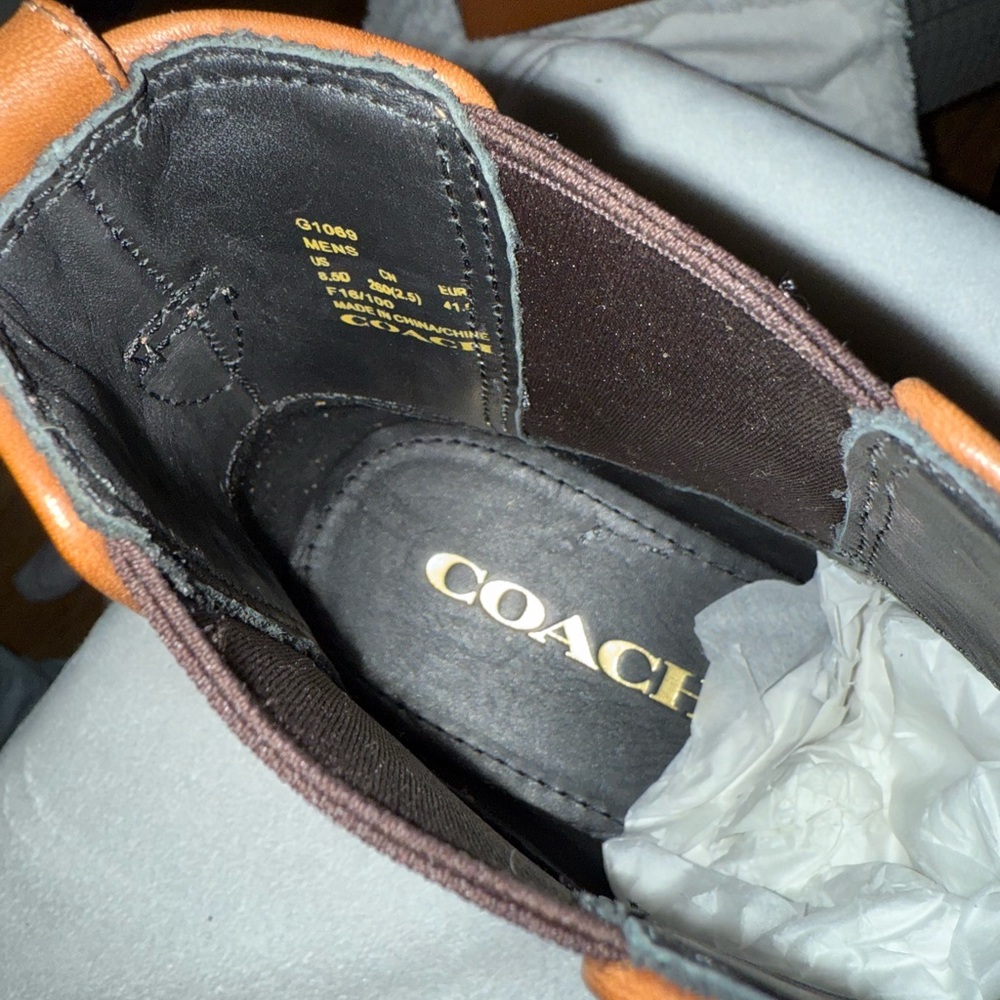 Coach Brown Leather Chelsea Boots - Picture 8 of 14